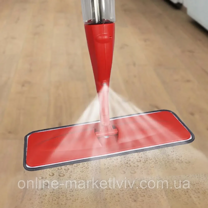 Швабра з розпилювачем для миття підлоги Water Spray Mop, Червона / Швабра для прибирання