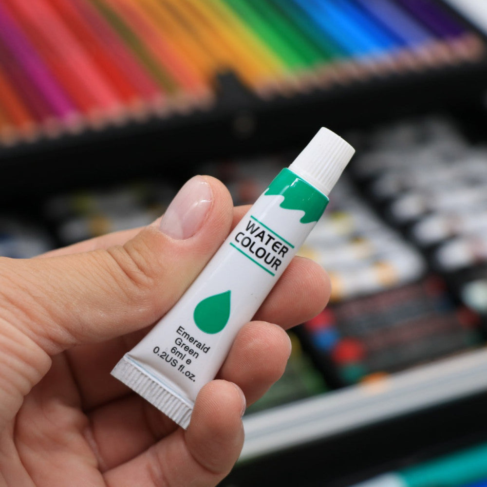 Набір для малювання у валізі 145 предметів, Синій / Дитячий набір для творчості / Набір художника