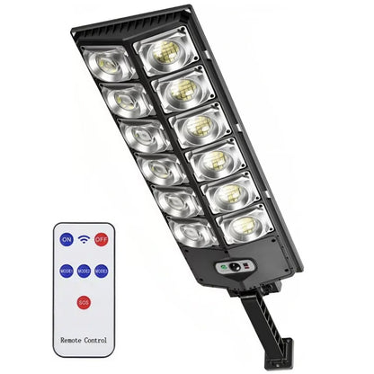 Сонячний ліхтар 360 LED W789A-6 з датчиком руху/Світильник на стовп