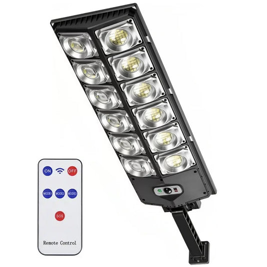 Сонячний ліхтар 360 LED W789A-6 з датчиком руху/Світильник на стовп