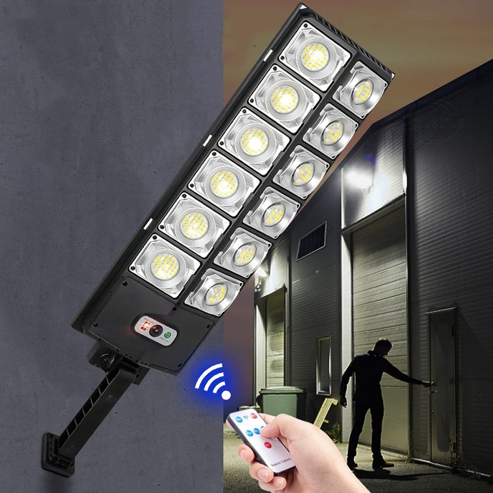 Сонячний ліхтар 360 LED W789A-6 з датчиком руху/Світильник на стовп