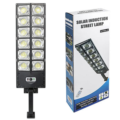 Сонячний ліхтар 360 LED W789A-6 з датчиком руху/Світильник на стовп