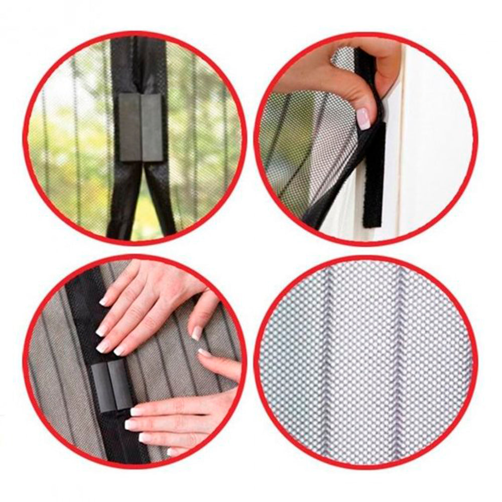 Москітна сітка на двері на магнітах 100х210 см Magic Mesh, Коричнева / Антимоскітна сітка