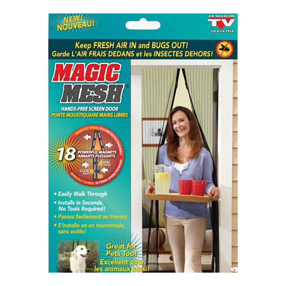 Москітна сітка на двері на магнітах 100х210 см Magic Mesh, Коричнева / Антимоскітна сітка