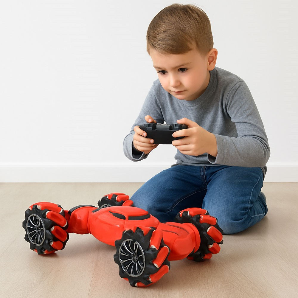 Машинка перевертень на радіокеруванні від USB, 986-14, Червоний / Дитяча трюкова машинка на пульті управління