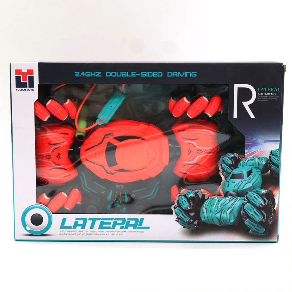 Машинка перевертень на радіокеруванні від USB, 986-14, Червоний / Дитяча трюкова машинка на пульті управління