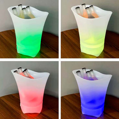 Відро для льоду, що світиться, з Bluetooth і підсвічуванням Bucket Light 20, Білий / Відро для охолодження напоїв