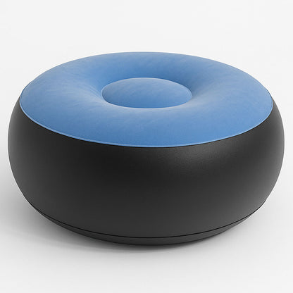 Надувний диван з пуфом Air Sofa - 116х98х83см, Блакитний / Надувне крісло з пуфом