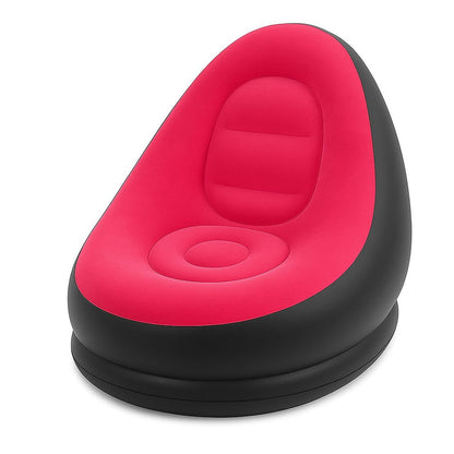 Надувний диван з пуфом Air Sofa - 116х98х83см, Рожевий / Надувне крісло з пуфом