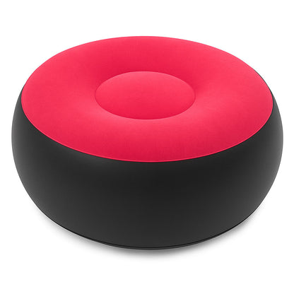 Надувний диван з пуфом Air Sofa - 116х98х83см, Рожевий / Надувне крісло з пуфом