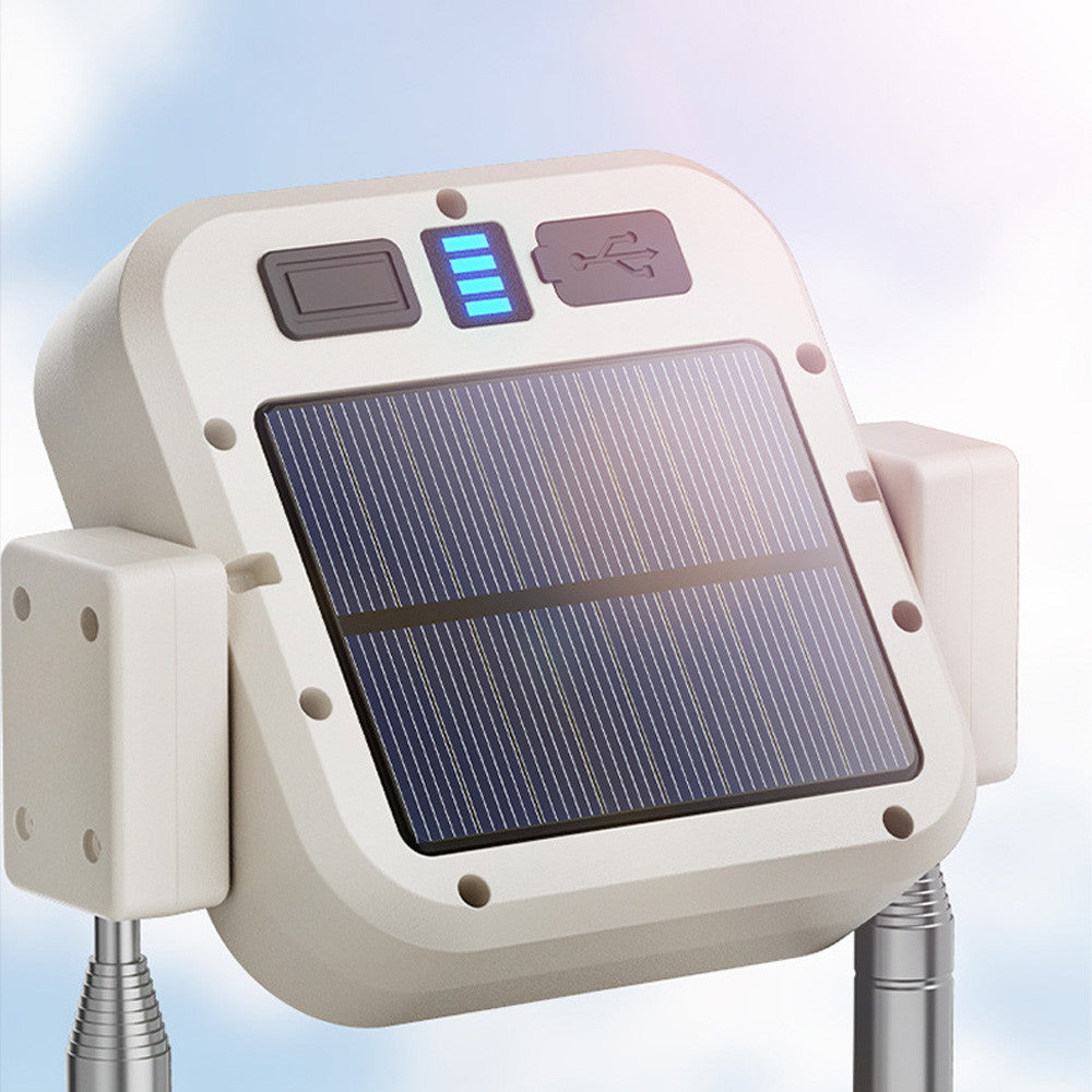 Ліхтар-прожектор на сонячній батареї, з PowerBank, 165см, Бежевий / Світлодіодний LED прожектор для кемпінгу