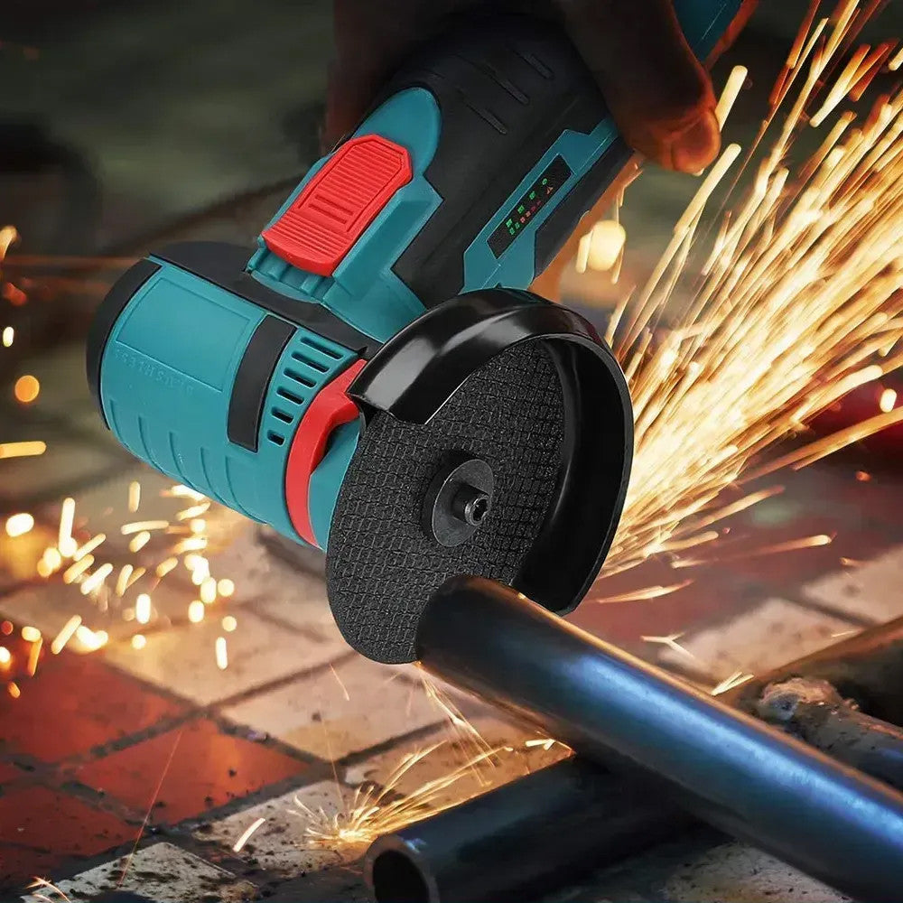 Акумуляторна болгарка + 2 диски, 1 акумулятор 12V / Електроболгарка для дому / Міні болгарка / УШМ