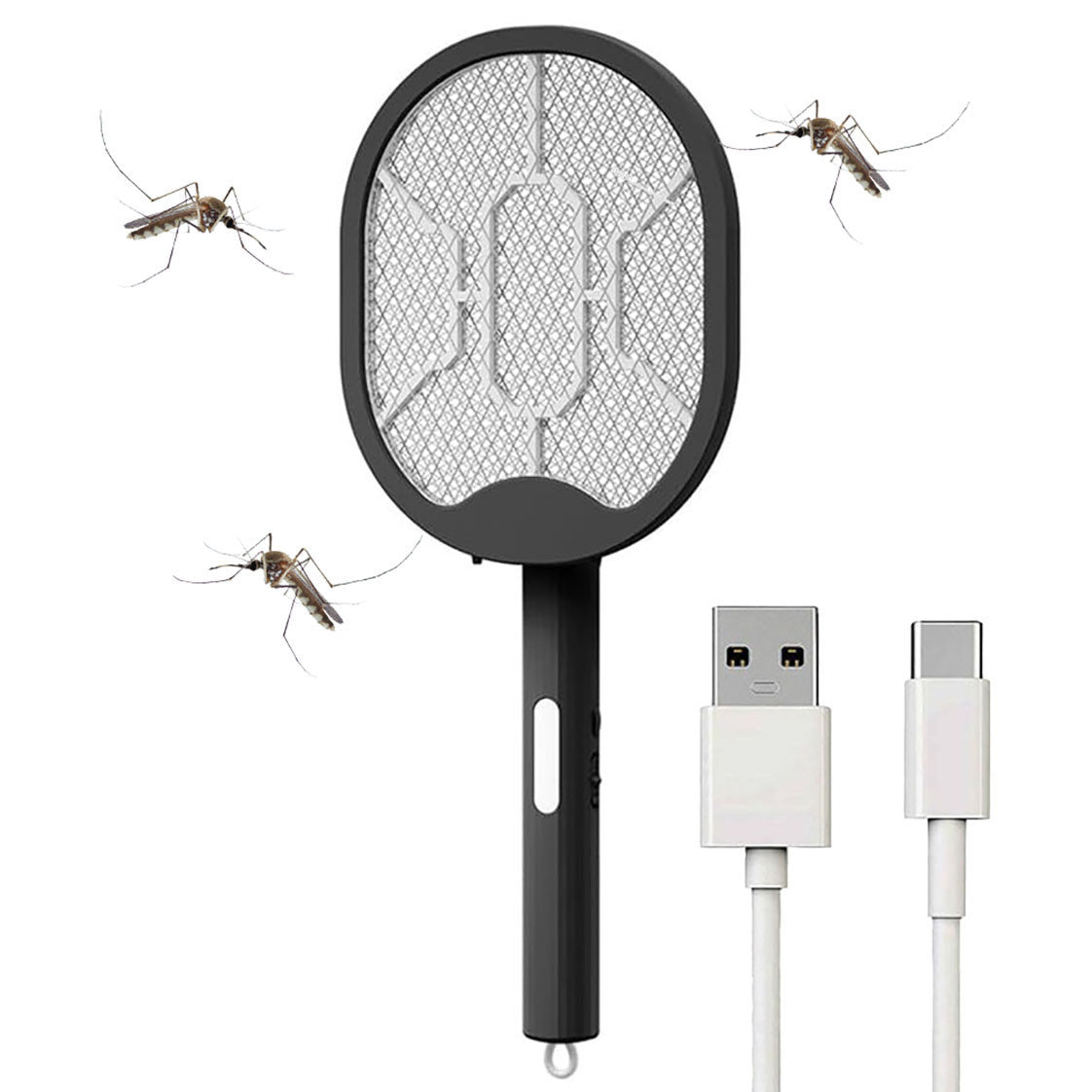Електрична мухобойка ракетка від комарів, USB, / Пастка для комарів та мух / Електромухобойка