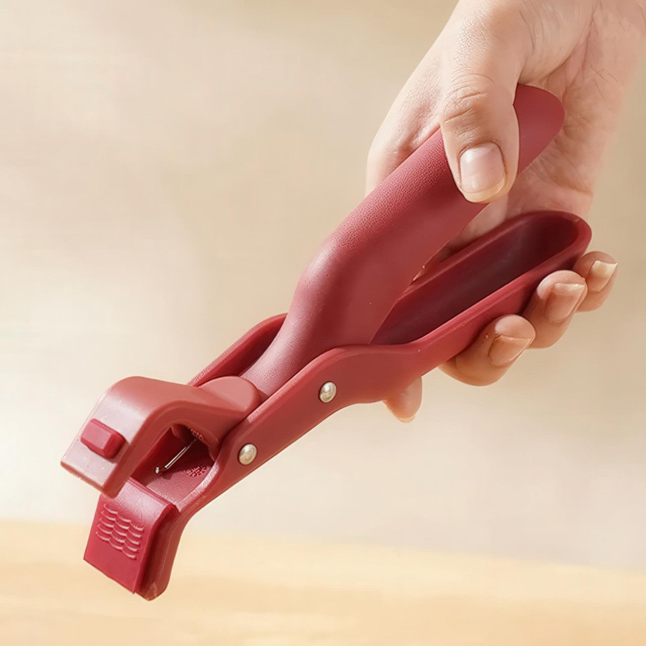 Знімна ручка тримач для гарячого посуду 19см, Червоний / Тримач для сковорідки / Знімна ручка для посуду