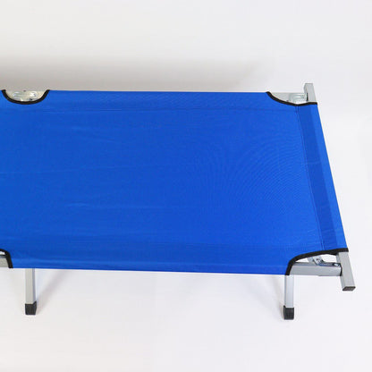 Ліжко розкладне для кемпінгу до 120 кг, 189х70х45см, Синій / Розкладачка ліжко туристичне