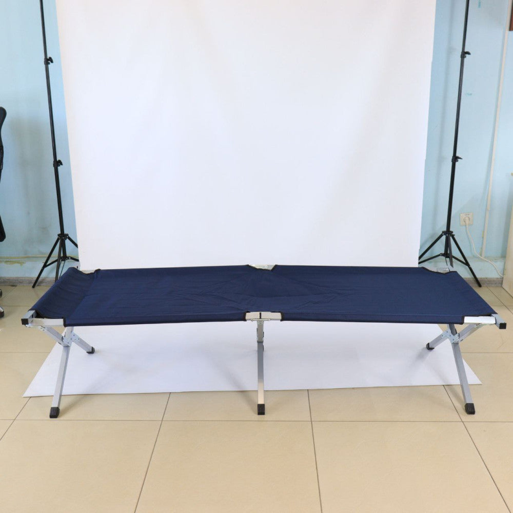 Ліжко розкладне для кемпінгу до 120 кг, 189х70х45см, Темно-синій / Розкладачка ліжко туристичне