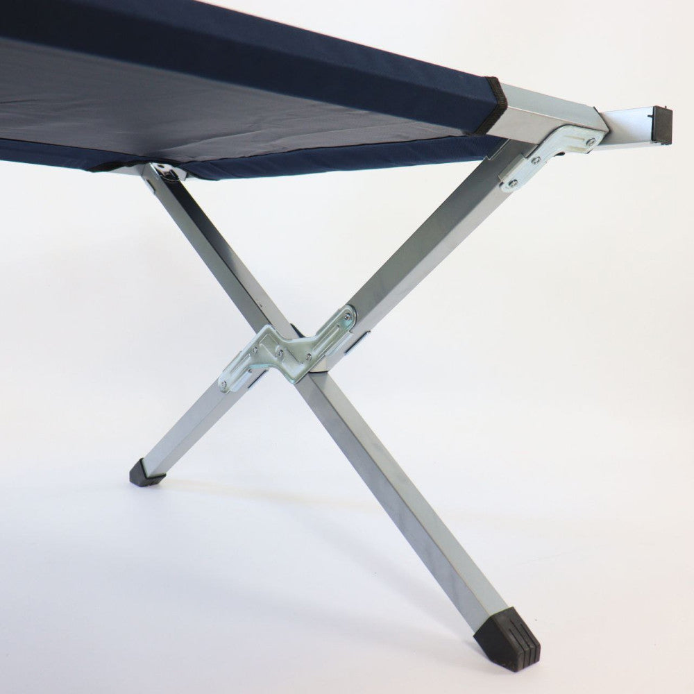 Ліжко розкладне для кемпінгу до 120 кг, 189х70х45см, Темно-синій / Розкладачка ліжко туристичне