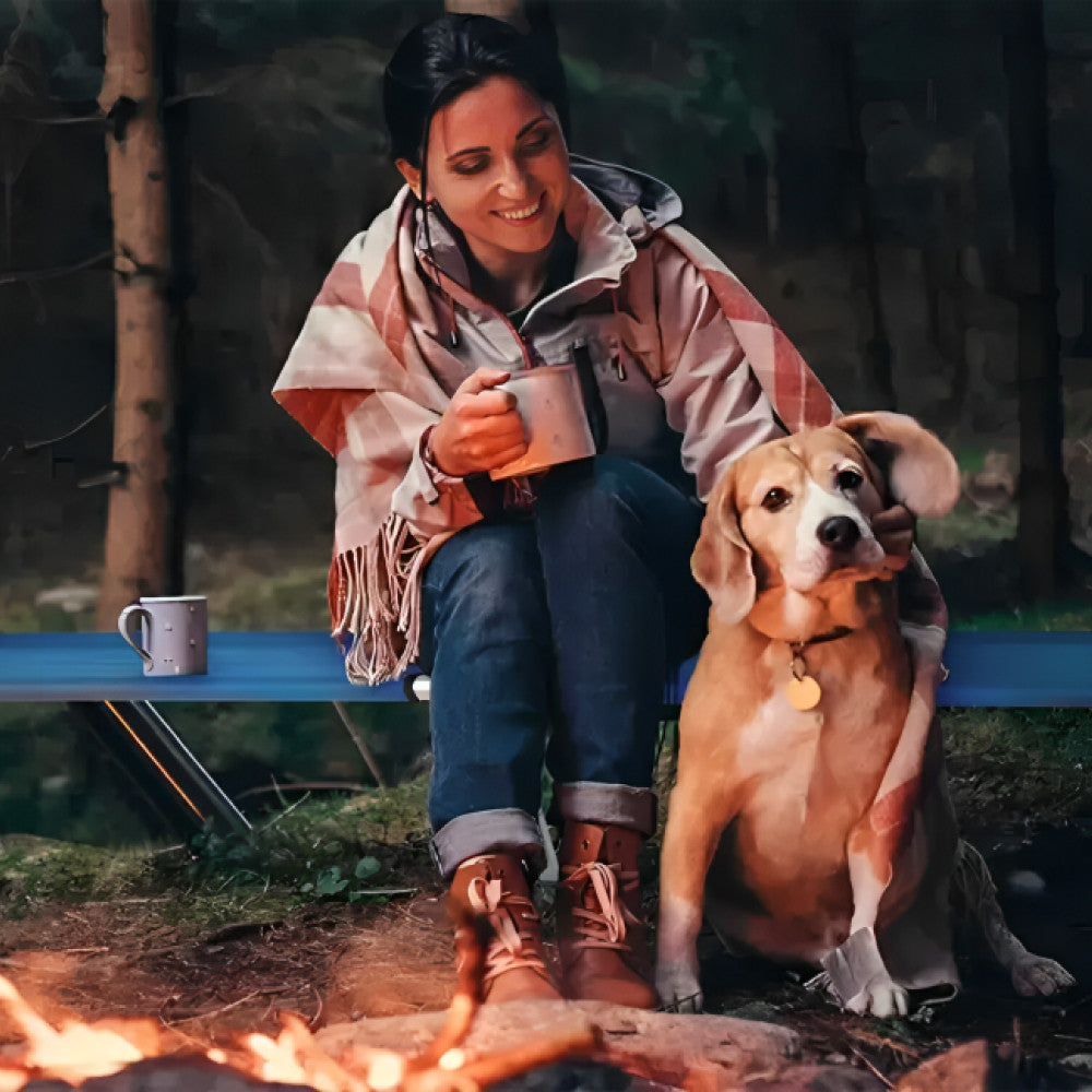 Ліжко розкладне для кемпінгу до 120 кг, 189х70х45см, Темно-синій / Розкладачка ліжко туристичне
