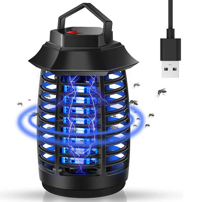 Лампа-знищувач комарів та комах, від USB, Чорний / Антимоскітна лампа / Електрична пастка для комарів