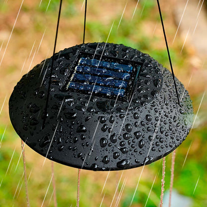 Садова підвісна лампа на сонячній батареї 72см, 6 LED, RGB / Декоративний ліхтар для саду / Садовий світильник кульки