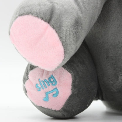 М'яка іграшка Слоник грає в хованки 35см, від батарейок / Інтерактивна іграшка Слон / Іграшка слоник плюшевый