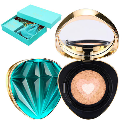 Триколірний кушон для обличчя Drawshe + спонж 10мл / Зволожуючий тональний кушон / Крем-пудра кушон