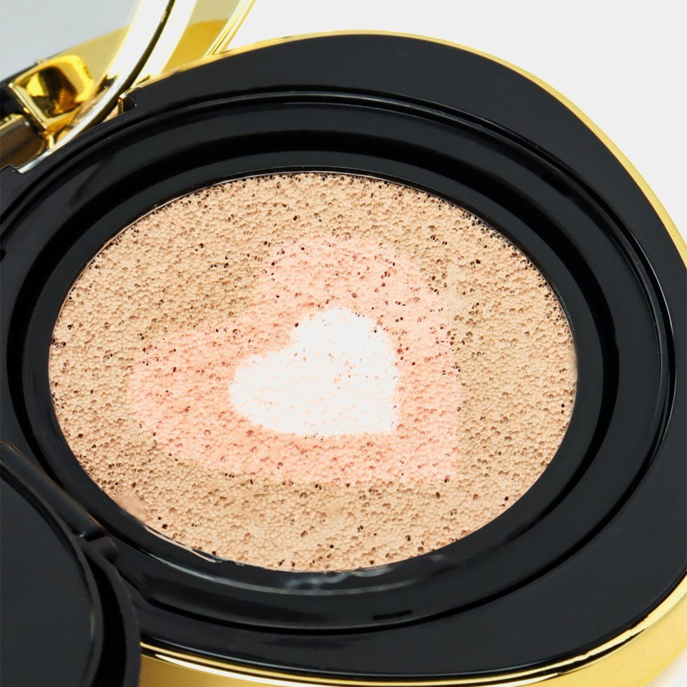 Триколірний кушон для обличчя Drawshe + спонж 10мл / Зволожуючий тональний кушон / Крем-пудра кушон