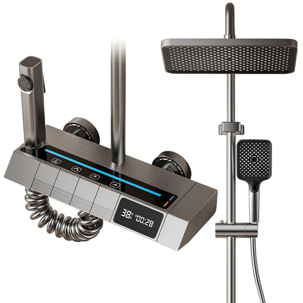 Душова система з термостатом та LED-дисплеєм 120см, AA6-6 / Комплект для душу / Душова стійка у ванну