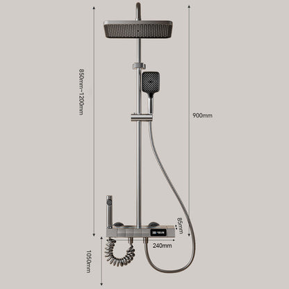 Душова система з термостатом та LED-дисплеєм 120см, AA6-6 / Комплект для душу / Душова стійка у ванну