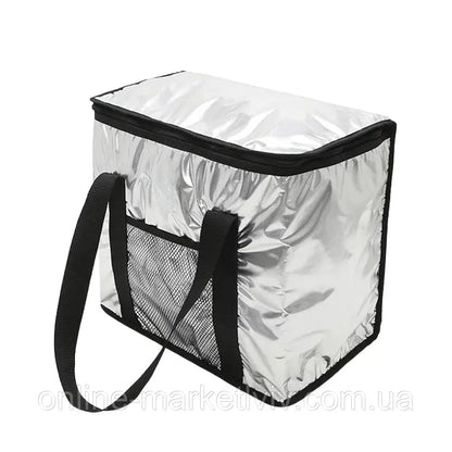 Термосумка складна для продуктів та напоїв, 15л / Сумка-холодильник / Терморюкзак з ручками для туризму