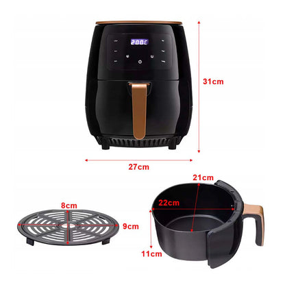 Аерофритюрниця на 6л, 3600Вт, Maxtop / Аерогриль / Електрична фритюрниця / Мультипіч