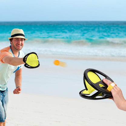 Ігровий набір «Повітряний теніс» (2 ракетки, 4 м'ячі) / Розвиваюча гра злови м'яч / Тенісний комплект