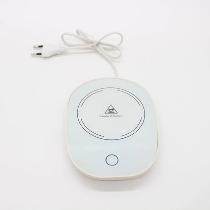 Чашка 400мл на підставці з підігрівом до +55 °С, Біла / Чашка керамічна з ложкою