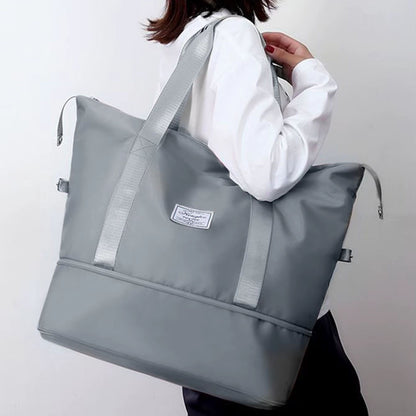 Сумка жіноча 55х42х21см, XL-1029, Сіра / Складна сумка для подорожей / Сумка-трансформер