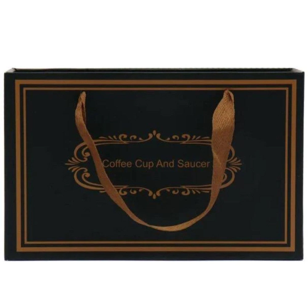 Чашка 400мл на підставці з підігрівом до +55 °С, Чорний / Чашка керамічна з ложкою в подарунковій упаковці