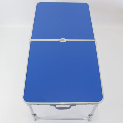 Складний стіл для пікніка 4 стільця, 120х70х60см, Синій / Туристичний стіл розкладний / Стіл для кемпінгу