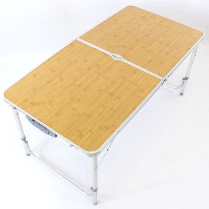 Складний стіл для пікніка 4 стільця, 120х70х60см, Бамбук / Туристичний стіл розкладний / Стіл для кемпінгу