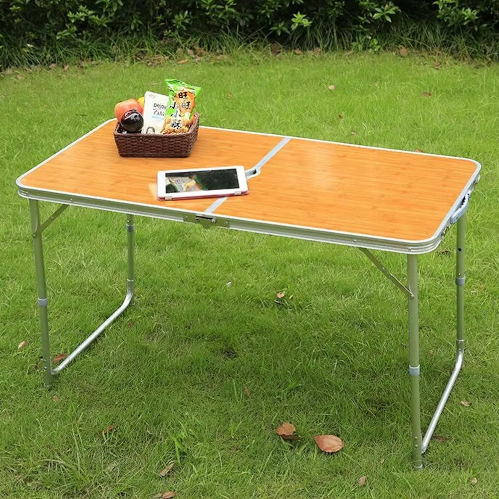 Складний стіл для пікніка 4 стільця, 120х70х60см, Бамбук / Туристичний стіл розкладний / Стіл для кемпінгу