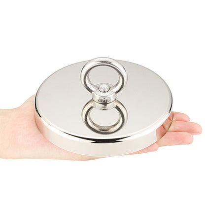 Неодимовий магніт 120мм - 450кг у корпусі із зовнішнім кільцем / Пошуковий магніт / Магніт для пошуків металу