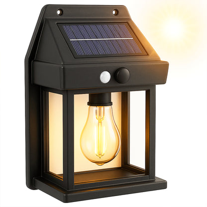 Вуличний світильник на сонячній батареї, SOLAR WALL LAMP ВK-888, Чорний / Світлодіодний ліхтар фасадний