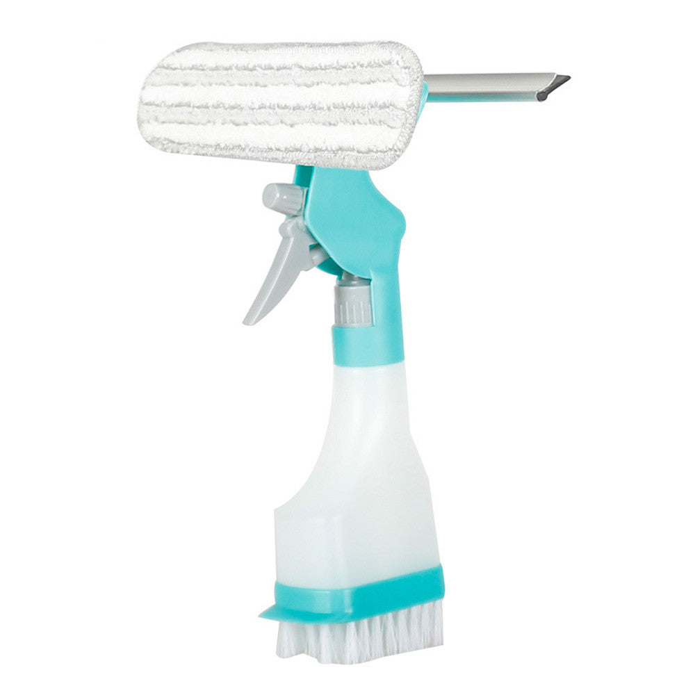 Щітка для миття вікон 4в1 + насадка мікрофібра, з пульверизатором / Щітка-скребок для вікон