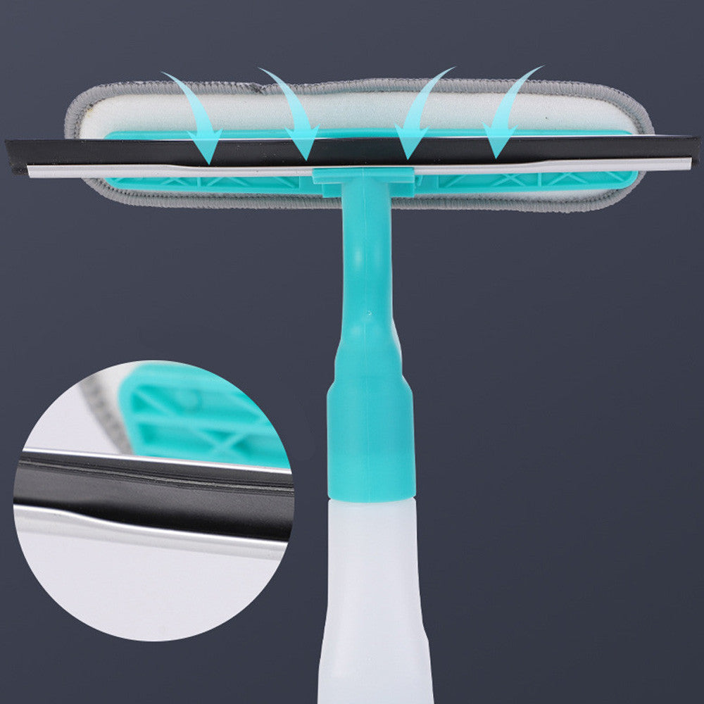 Щітка для миття вікон 4в1 + насадка мікрофібра, з пульверизатором / Щітка-скребок для вікон