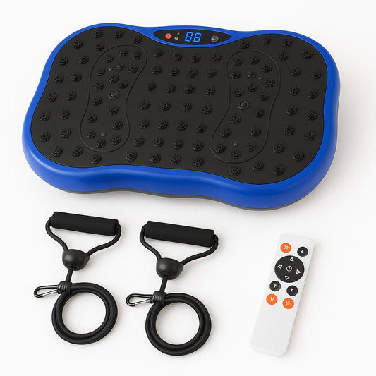 Платформа вібраційна для тренувань до 120кг + пульт, Синя / Віброплатформа для схуднення / Фітнес-платформа