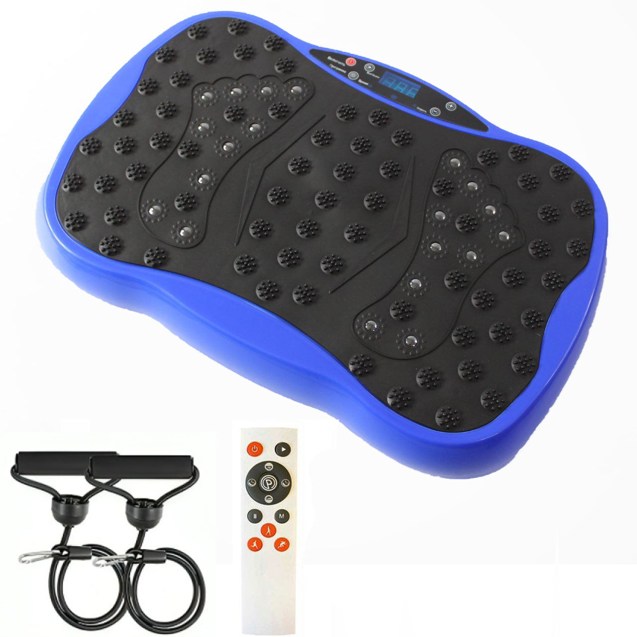 Платформа вібраційна для тренувань до 120кг + пульт, Синя / Віброплатформа для схуднення / Фітнес-платформа