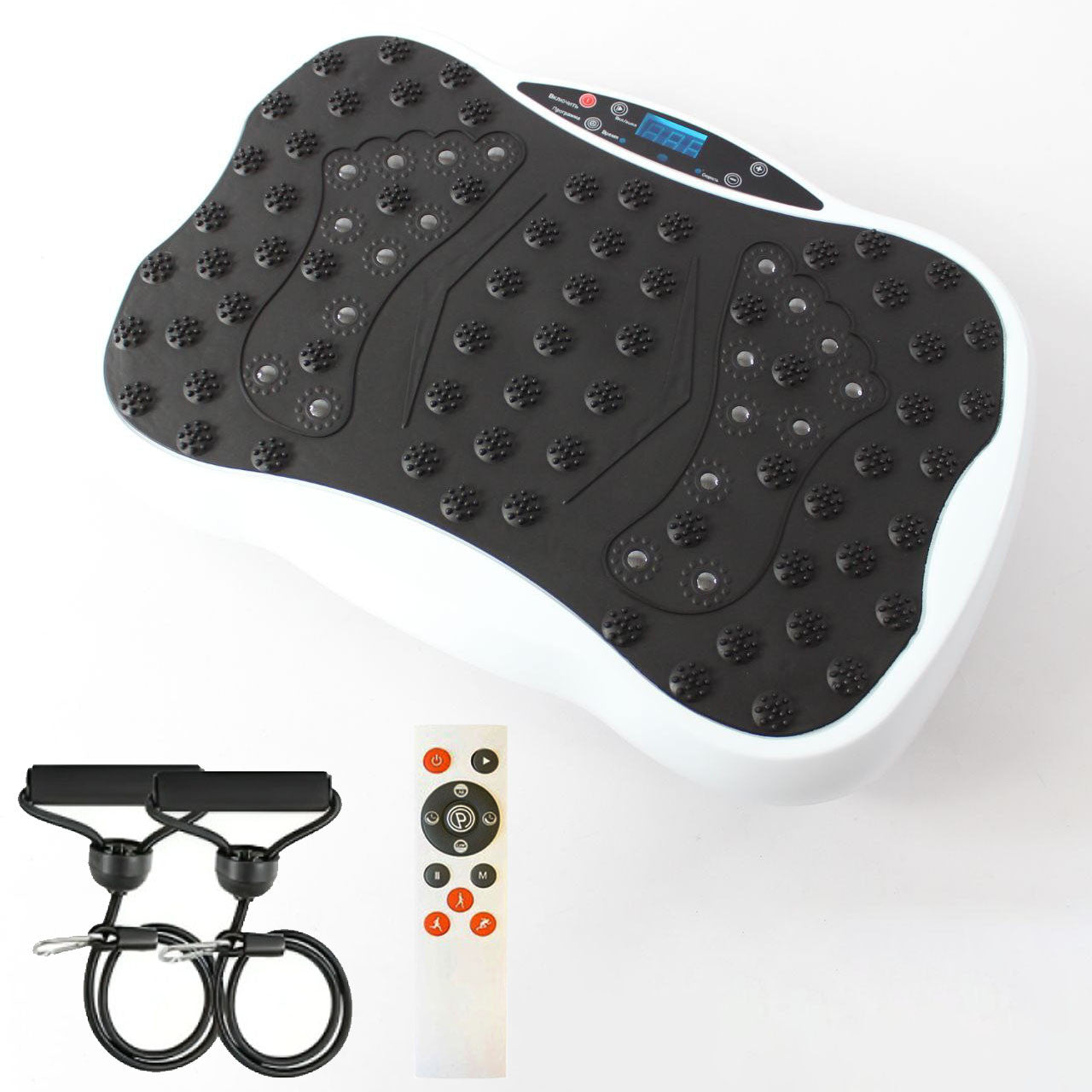 Платформа вібраційна для тренувань до 120кг + пульт, Біла / Віброплатформа для схуднення / Фітнес-платформа