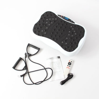Платформа вібраційна для тренувань до 120кг + пульт, Біла / Віброплатформа для схуднення / Фітнес-платформа
