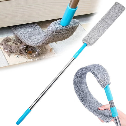 Гнучка швабра для важкодоступних місць, 61-104см / Телескопічна щітка для пилу / Тонка швабра для прибирання