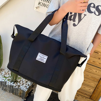 Жіноча дорожня сумка-трансформер 55х42х21см, XL-1029, Чорна / Складна сумка для подорожей