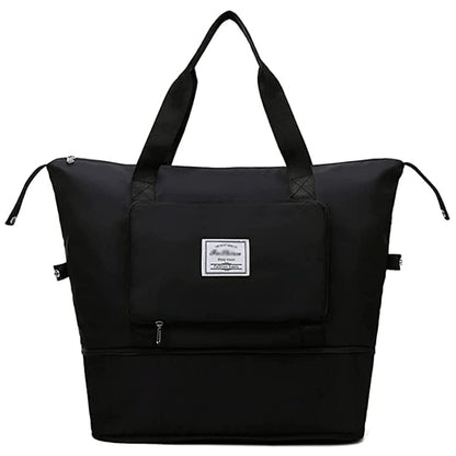 Жіноча дорожня сумка-трансформер 55х42х21см, XL-1029, Чорна / Складна сумка для подорожей