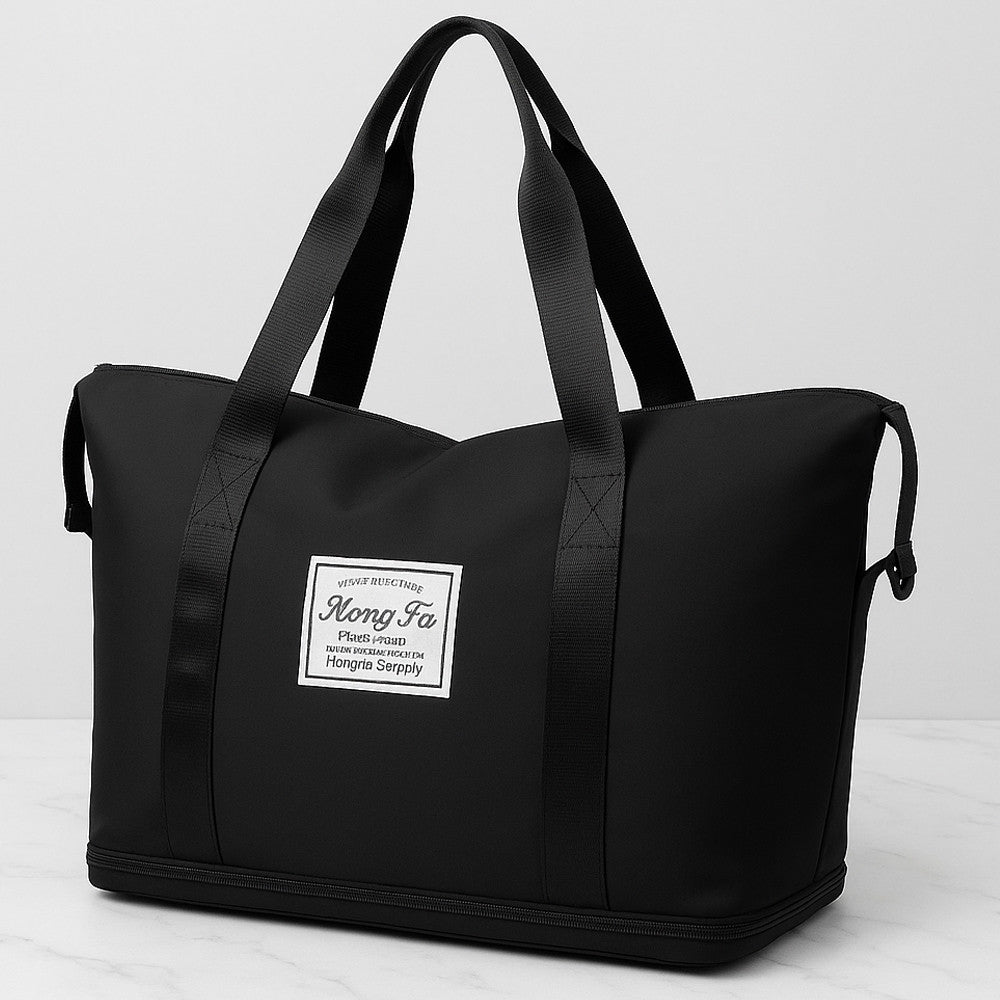 Жіноча дорожня сумка-трансформер 55х42х21см, XL-1029, Чорна / Складна сумка для подорожей